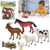 Zestaw Figurki Zwierzęta Domowe Gospodarskie Farma Drzewka Płot 13 el. - zdjęcie
