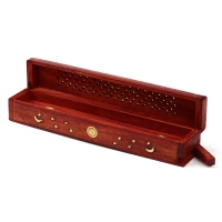 Popielnica z drzewa mango na kadzidło Słońce, Księżyć i Gwiazdy, zdjęcie 9