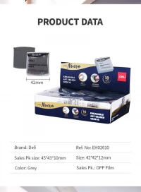 Artystyczna gumka DELI w kolorze szarym, zdjęcie 10