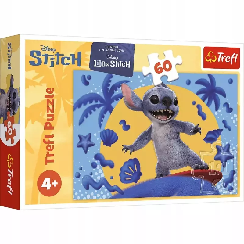 PUZZLE 60 DISNEY LILO & STITCH Dzień ze Stitchem, układanka dla dzieci +4