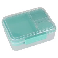 Lunch box śniadaniówka pudełko śniadaniowe z przegródkami dzielone 2200ml miętowe, zdjęcie 2