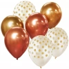 Bukiet balonowy B&C, złoto-miedziany (7 sztuk) - zdjęcie