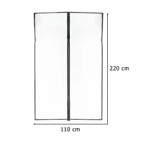Moskitiera siatka magnetyczna LUARO na drzwi solidna mocny magnes 110x220cm, zdjęcie 12