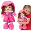 Lalka szmaciana różowa 35cm - zdjęcie