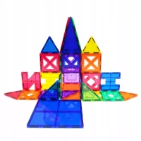 Klocki magnetyczne konstrukcyjne edukacyjne 33 el Picasso Tiles duże, zdjęcie 2