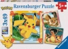Puzzle 3x49 elementów. Pokemon - zdjęcie