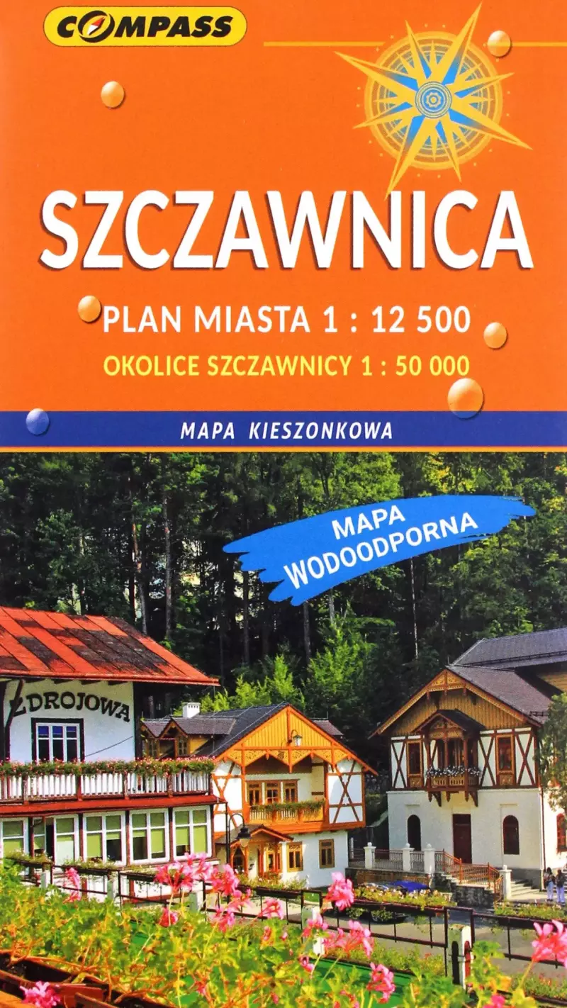 Szczawnica. Laminowana mapa kieszonkowa, 1:12 500