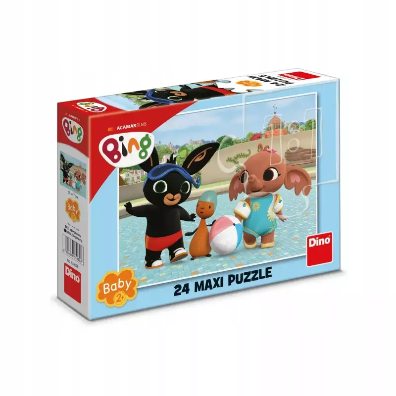 Duże Maxi Puzzle Baby Bing na basenie 24 el - Dino