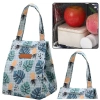 Torba Termiczna Izolacyjna Śniadaniowa Lunch Bag Liście Ananasy 25cm - zdjęcie