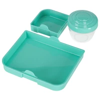 Lunch box śniadaniówka pudełko śniadaniowe z przegródkami dzielone 2200ml miętowe, zdjęcie 9