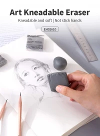 Artystyczna gumka DELI w kolorze szarym, zdjęcie 9