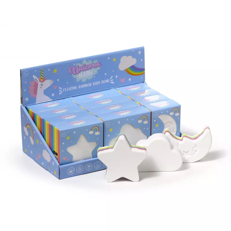 Kula do kąpieli, ręcznie robiona - Jednorożec z tęczą