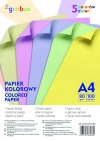 Papier kolorowy gimboo A4 100 arkuszy 80 gsm 5 kolorów pastelowych - zdjęcie