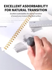 Artystyczna gumka DELI w kolorze szarym, zdjęcie 11