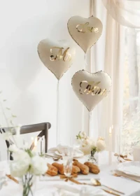 Balony foliowe serca MR i MRS, 45 cm, mix (1 op. / 2 szt.), zdjęcie 2