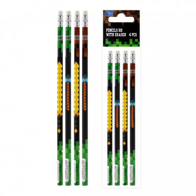 Ołówek z gumką Pixel Game Starpak Pbh Op4 36/432