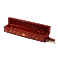 Popielnica z drzewa mango na kadzidło Słońce, Księżyć i Gwiazdy, zdjęcie 5