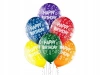 Balony Belbal 12", D11, "Happy Birthday", 6szt. - zdjęcie
