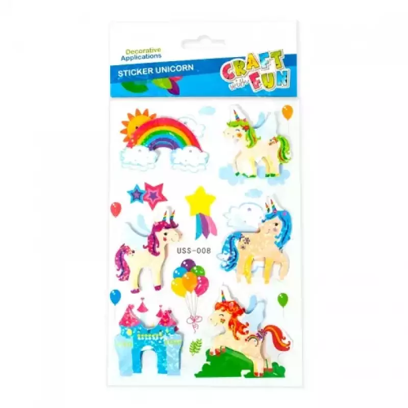 Naklejki. Jednorożec 3D