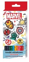 Kredki ołówkowe trójkątne Avengers 12 kolorów - zdjęcie