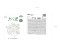 Balony Eco 33 cm pastelowe, Gwiazdki, biały (1 op. / 6 szt.), zdjęcie 2