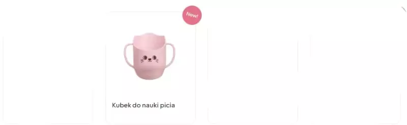 Kubek Pochyły Do Nauki Picia Różowy A0696