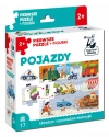 Puzzle 17 elementów. Pojazdy. Pierwsze puzzle + figurki - zdjęcie