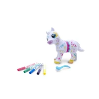 Crayola Figurka do malowania i mycia duża - zestaw zwierzątko 1 szt., flamastry zmywalne 5 szt., szczoteczka Washimals Jumbo Pets Kucyk Elvis 3+, zdjęcie 5