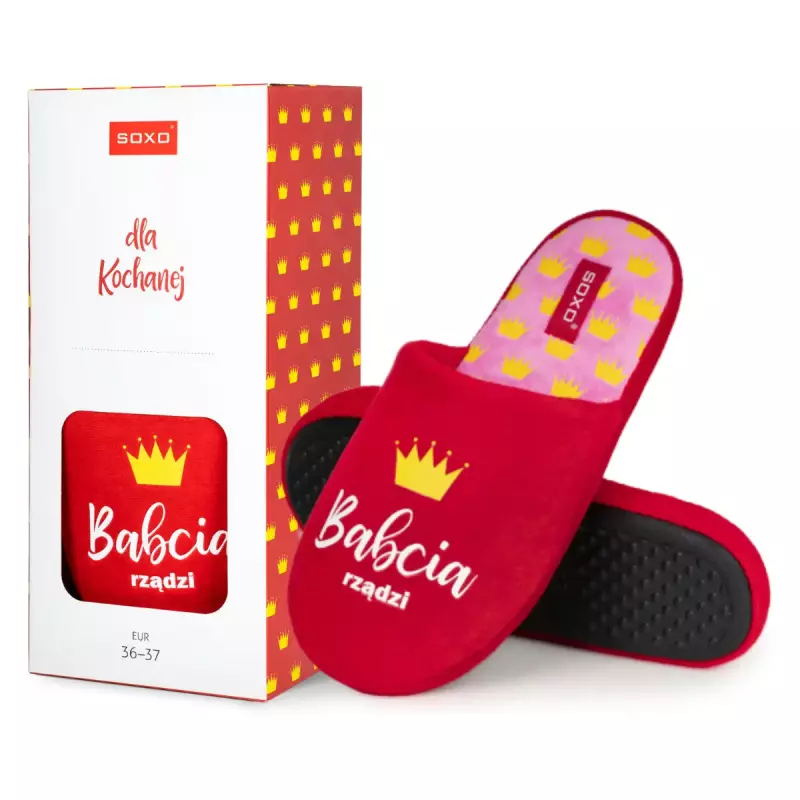 Kapcie Damskie Babcia Rządzi - rozmiar 36-37