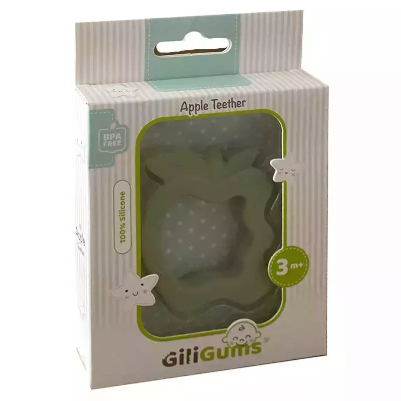 Gryzak silikonowy GiliGums, jabłko