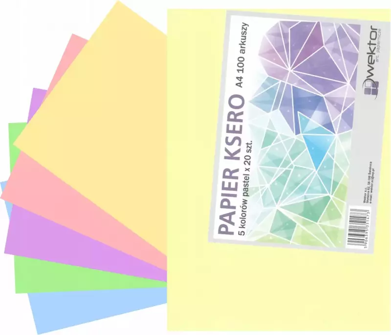 Papier ksero A4/100K kolorowy Pastelowe