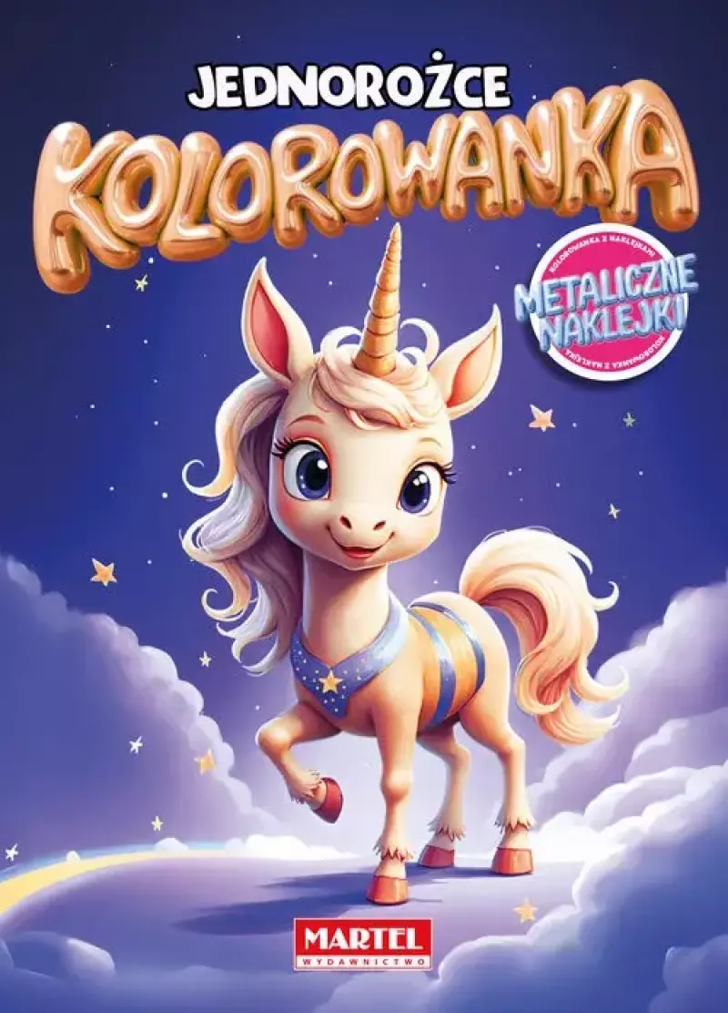 Kolorowanka Jednorożce z naklejkami metalicznymi