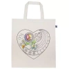 Bawełniana torba z motywem serca - zdjęcie