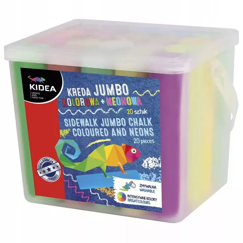 Kreda Jumbo kolorowa + neonowa (20 sztuk)