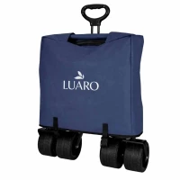 Wózek transportowy LUARO plażowy składany z daszkiem i siatką 120l granatowy, zdjęcie 9