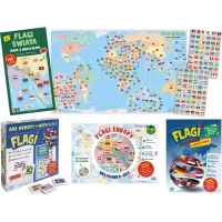 Flagi świata. Mapa z naklejkami, zdjęcie 4
