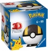 Puzzle 3D 54 elementy. Pokeball czarny - zdjęcie