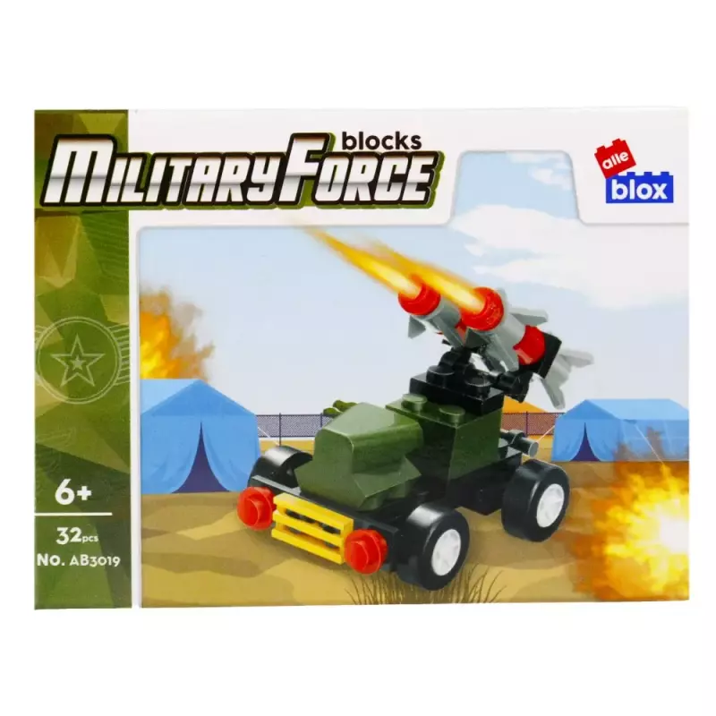 Klocki konstrukcyjne Alleblox Milit 32el 10x7x4 Pud1
