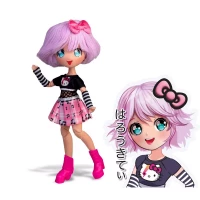 MANGA HELLO KITTY Fioletowa, lalka, 19.5 cm, zdjęcie 6