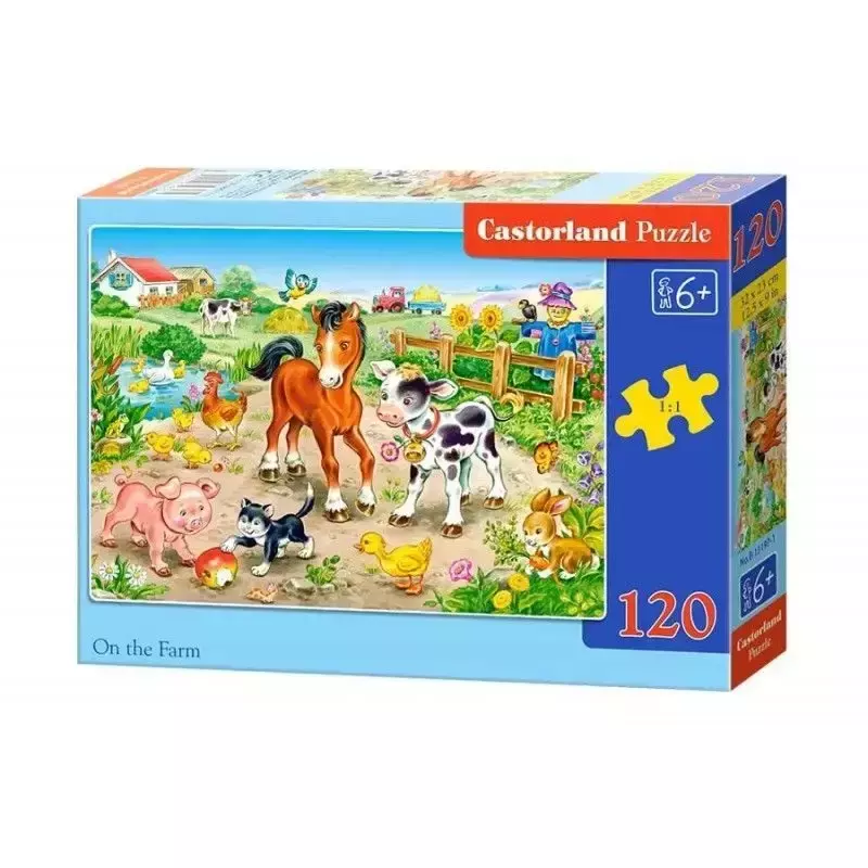 Puzzle 120 elementów. On the farm