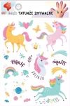 Tatuaże zmywalne dla dzieci. Tęczowe jednorożce - zdjęcie
