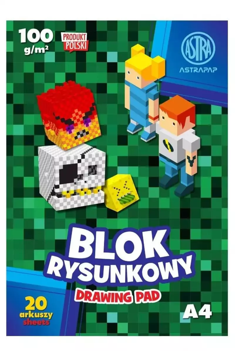 Blok rysunkowy A4/20K 100g Pixel Blok rysunkowy A4/20K 100g Pixel