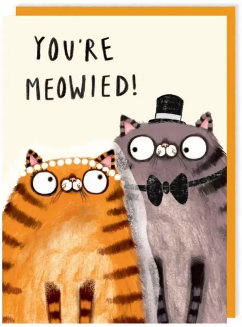 Karnet 298 Ślub Koty You're MEOWIED!