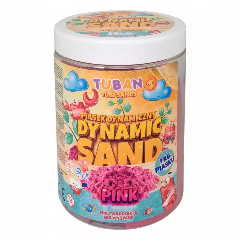 Piasek dynamiczny 1 kg, różowy Piasek dynamiczny 1 kg, różowy