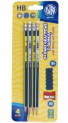 Ołówek z gumką HB (4 sztuki) - zdjęcie