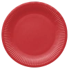 Talerze papierowe Round 18 cm, czerwone (8 sztuk) - zdjęcie