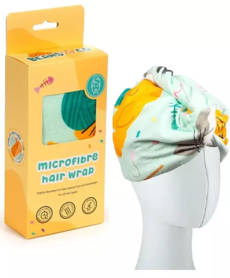 Turban do włosów z mikrofibry, Beans & Co Cats