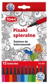Pisaki zmywalne, 12 kolorów - zdjęcie