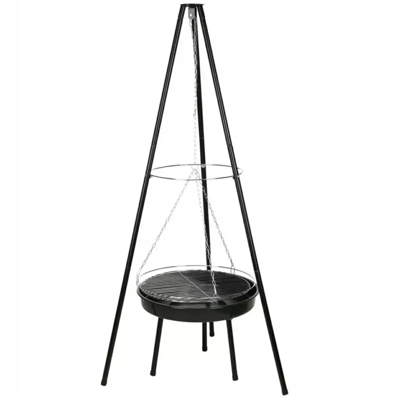 Grill Ogrodowy Wiszący na Trójnogu 52CM