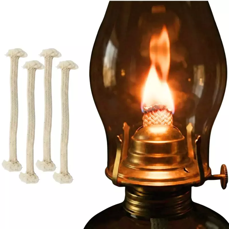 Knot Płaski do Lampy Naftowej i Pochodni 24x1,2x0,6 Cm - Zestaw 4SZT